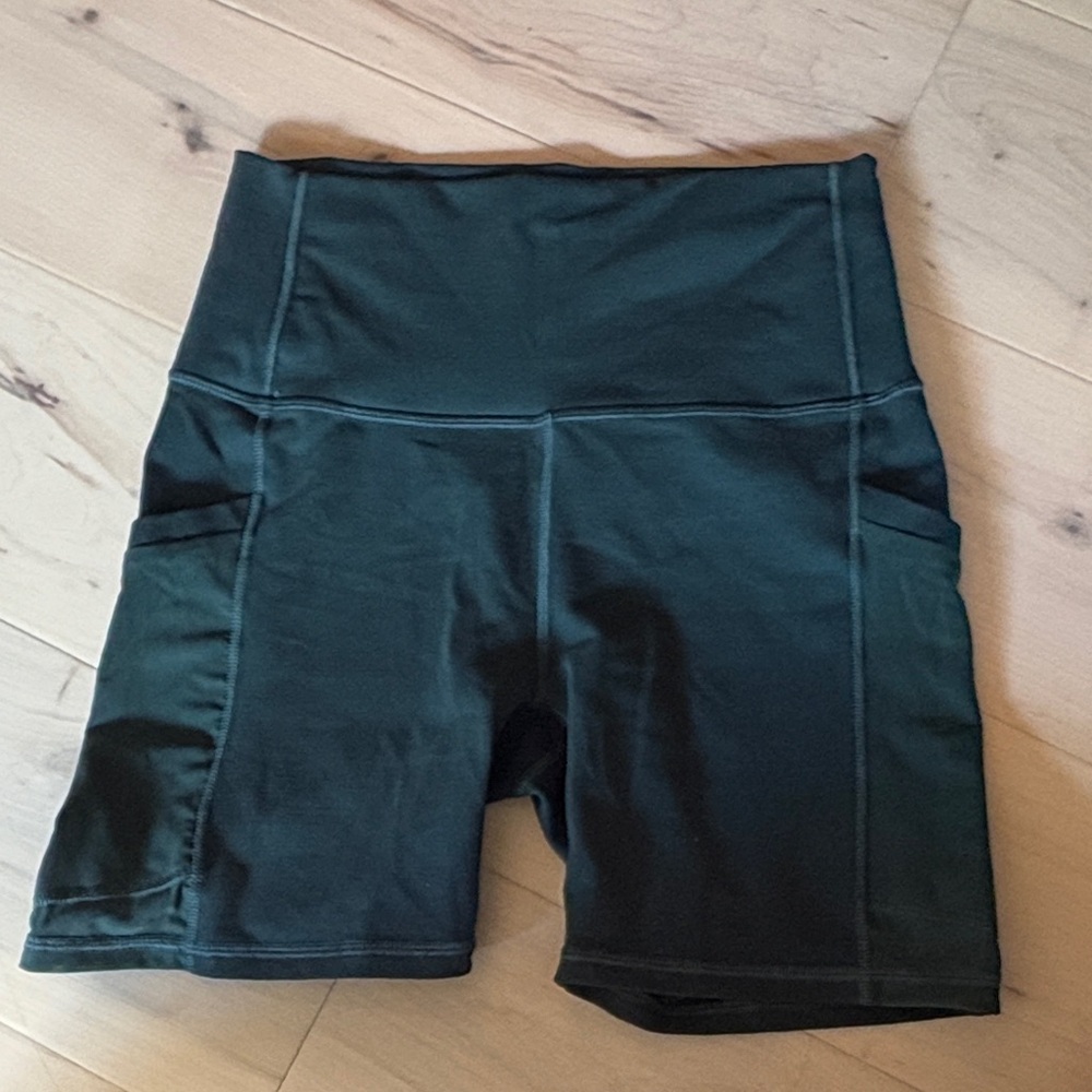 Fabletics Dark Green Bike Shorts